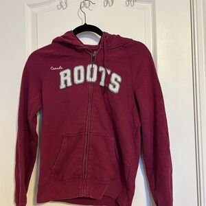 Roots Kids Maroon Zip-Up Hoodie